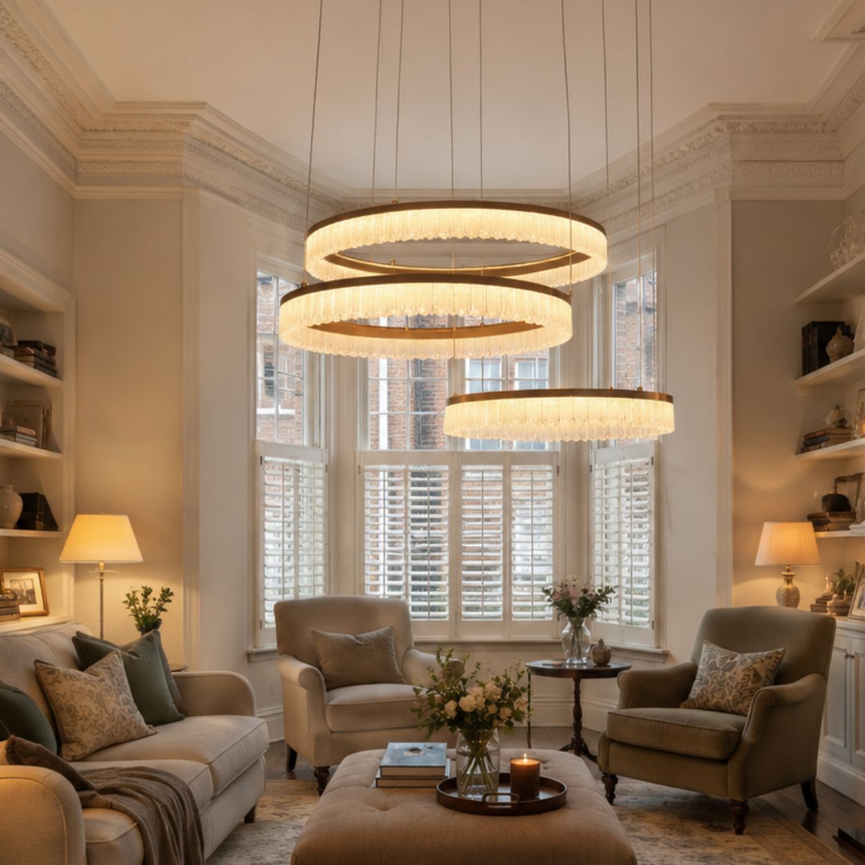 Lightsin Red Aluminum Stepless Dimming Circular Pendant Light for Modern Interiors Lightsin UK 