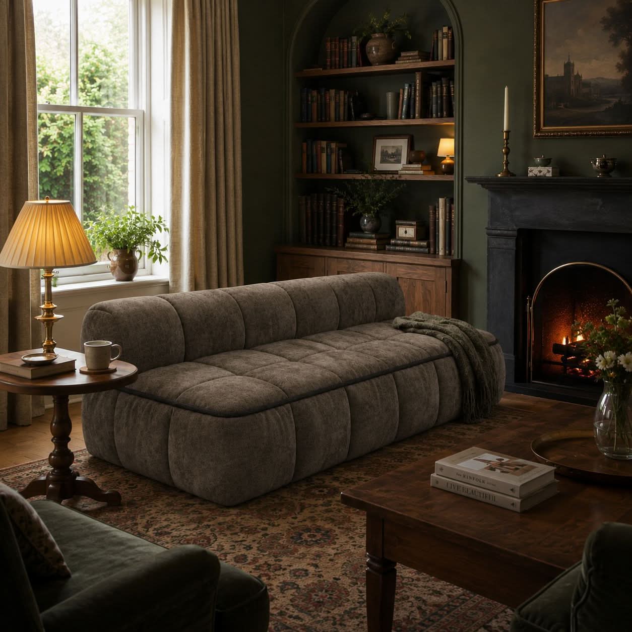 Convertible Sofa Bed with Sleeping Bag Style and Removable Cover Cottonfy UK 