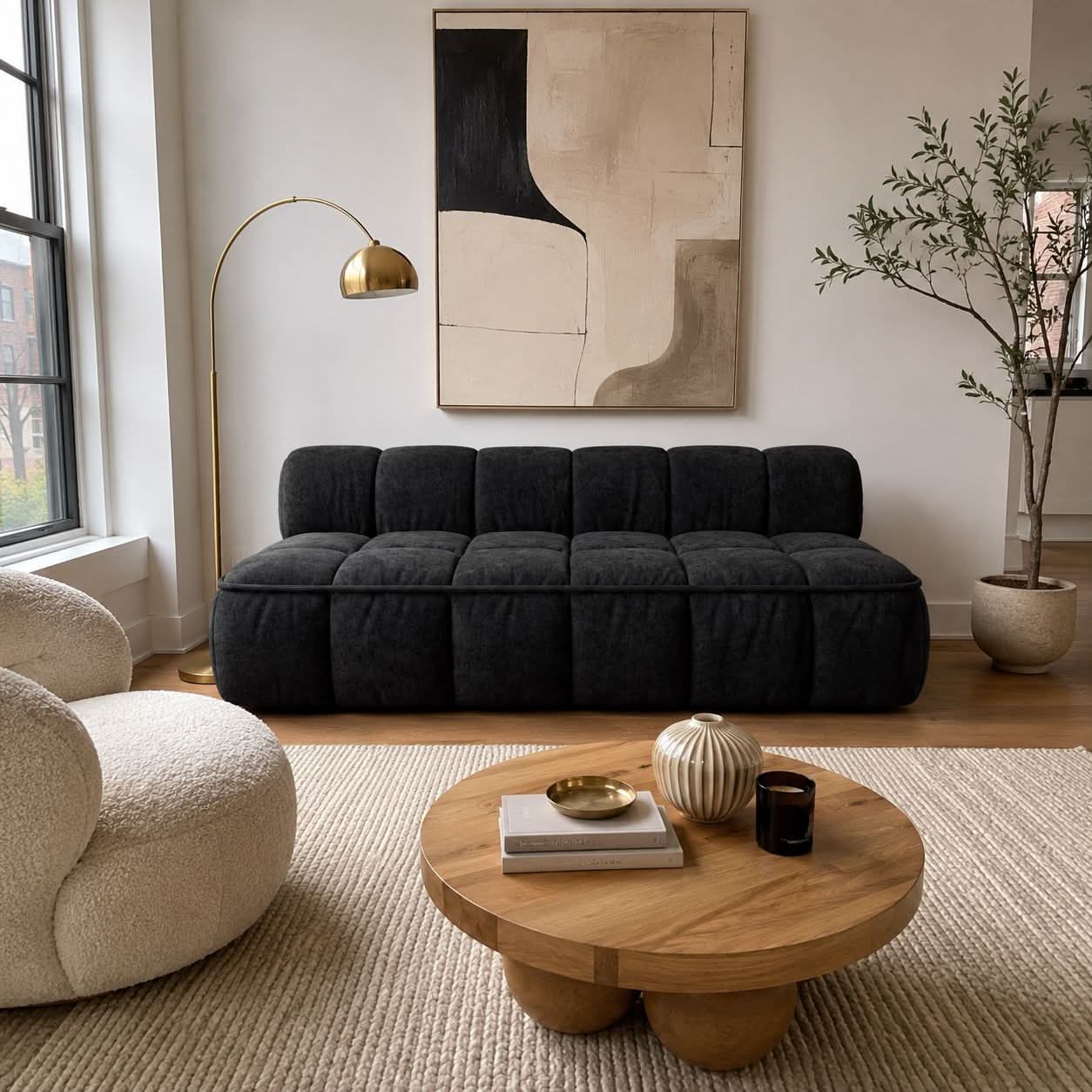 Convertible Sofa Bed with Sleeping Bag Style and Removable Cover Cottonfy UK 