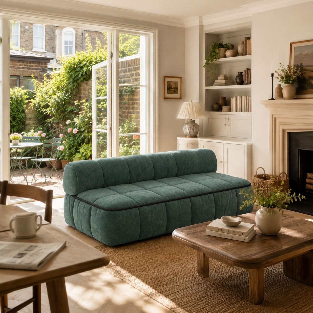Convertible Sofa Bed with Sleeping Bag Style and Removable Cover Cottonfy UK 