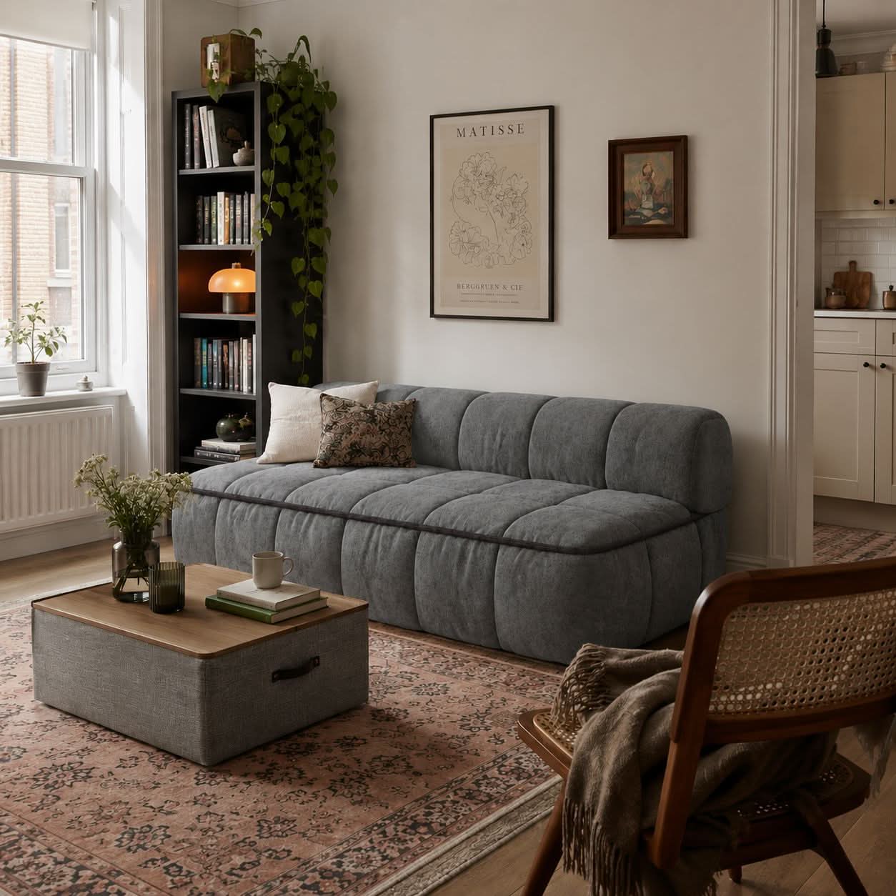 Convertible Sofa Bed with Sleeping Bag Style and Removable Cover Cottonfy UK 