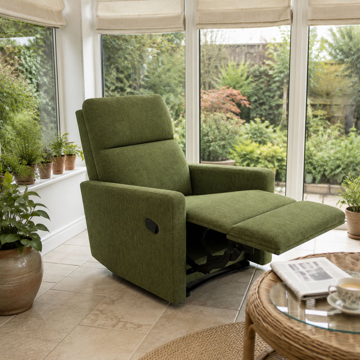 2-Mode Manual Recliner Armchair Cottonfy UK 