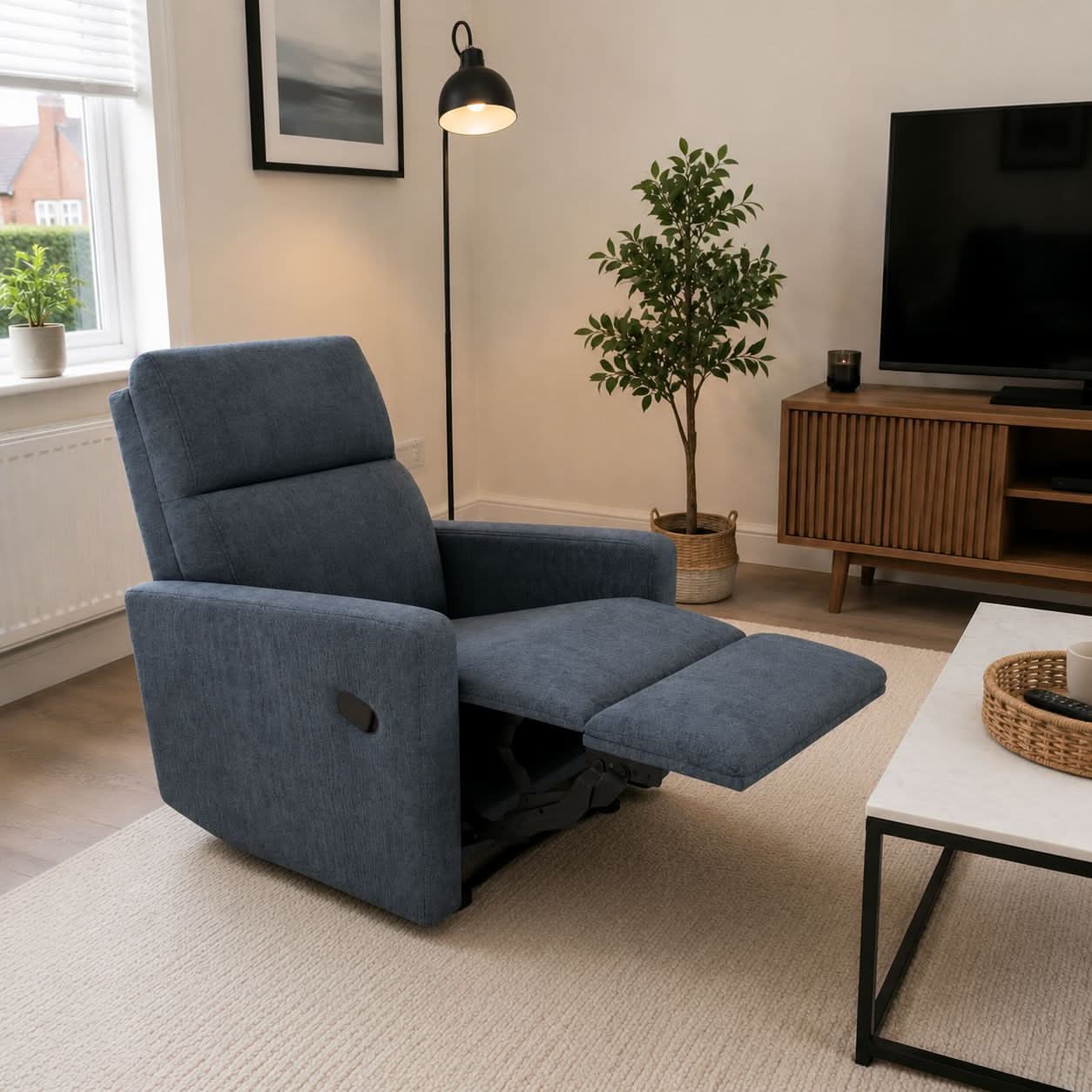 2-Mode Manual Recliner Armchair Cottonfy UK 