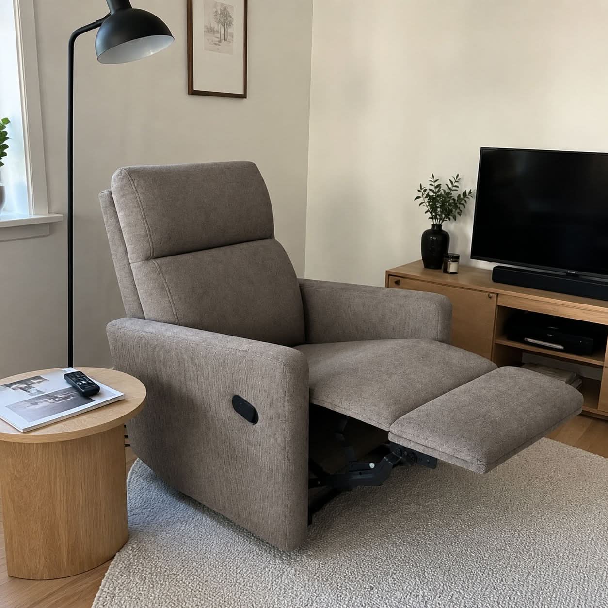 2-Mode Manual Recliner Armchair Cottonfy UK 