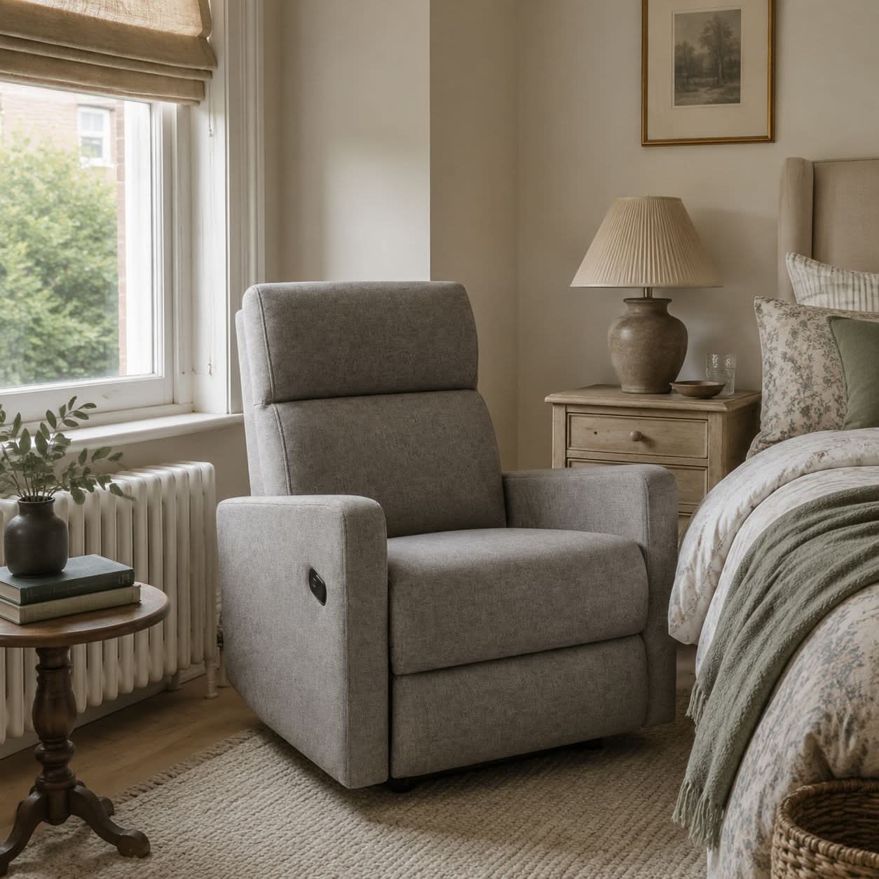 2-Mode Manual Recliner Armchair Cottonfy UK 
