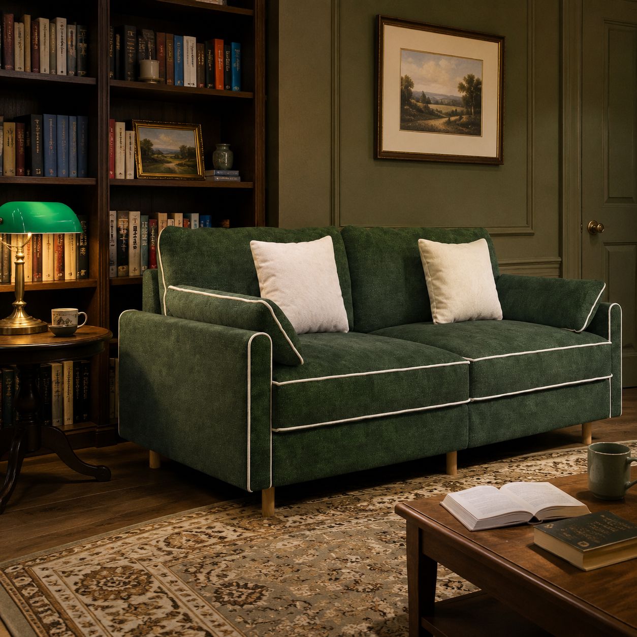 Cotton Linen Detachable Modular Sofa with Fringed Trim Cottonfy UK 
