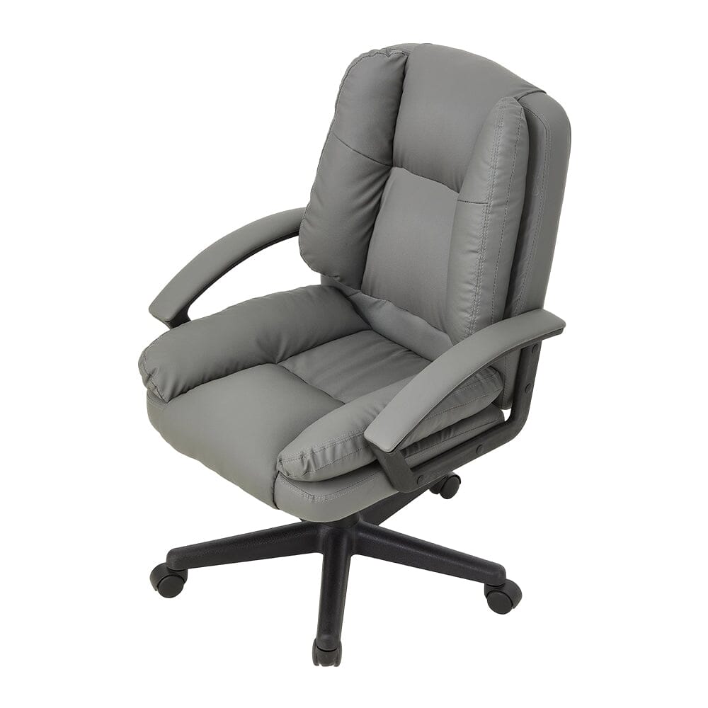 Compact Ergonomic Office Chair with Rocking Function Living and Home Dark Grey PVC 