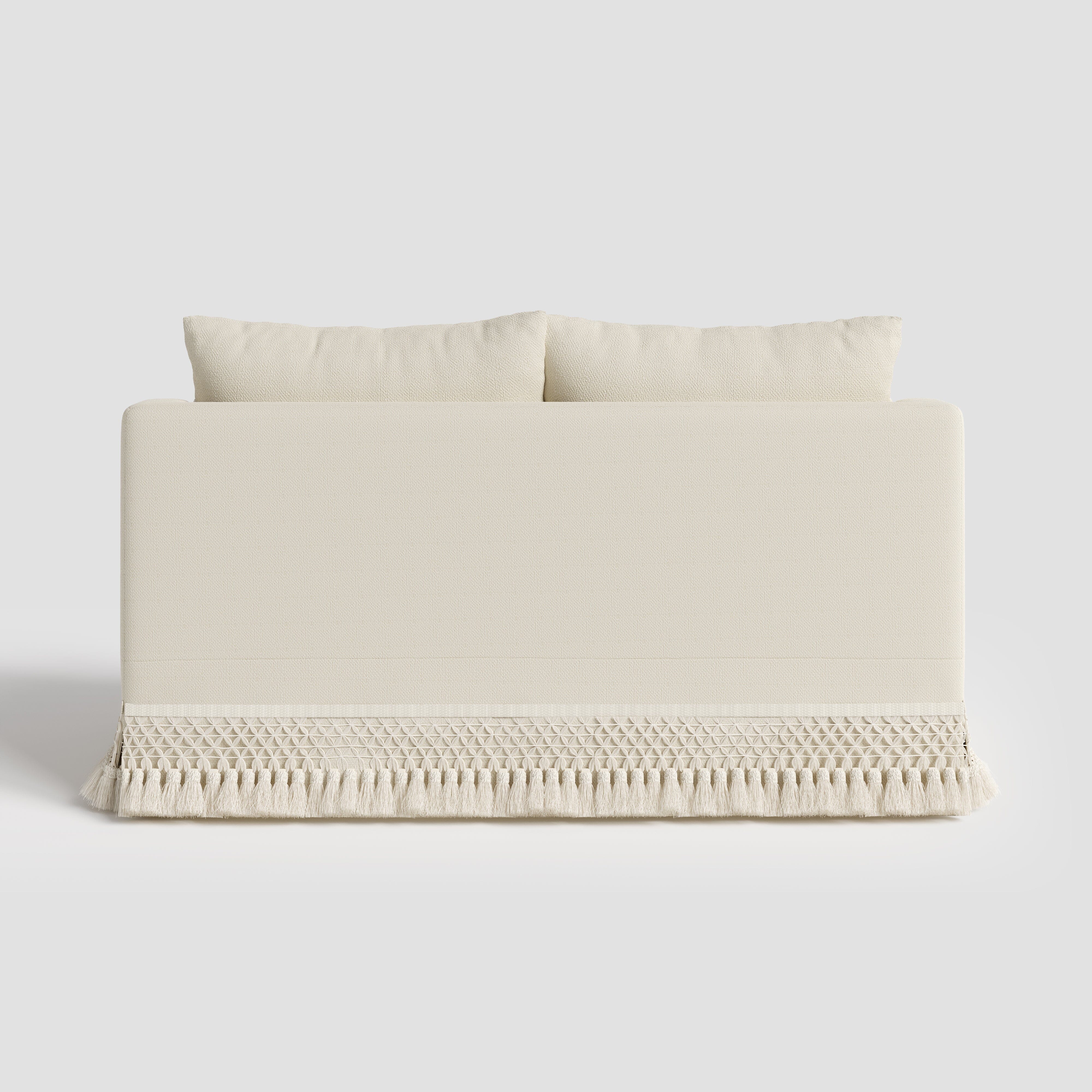 Cottonfy Cotton-Linen Washable Fringe 2 Seater Sofa Cottonfy UK 