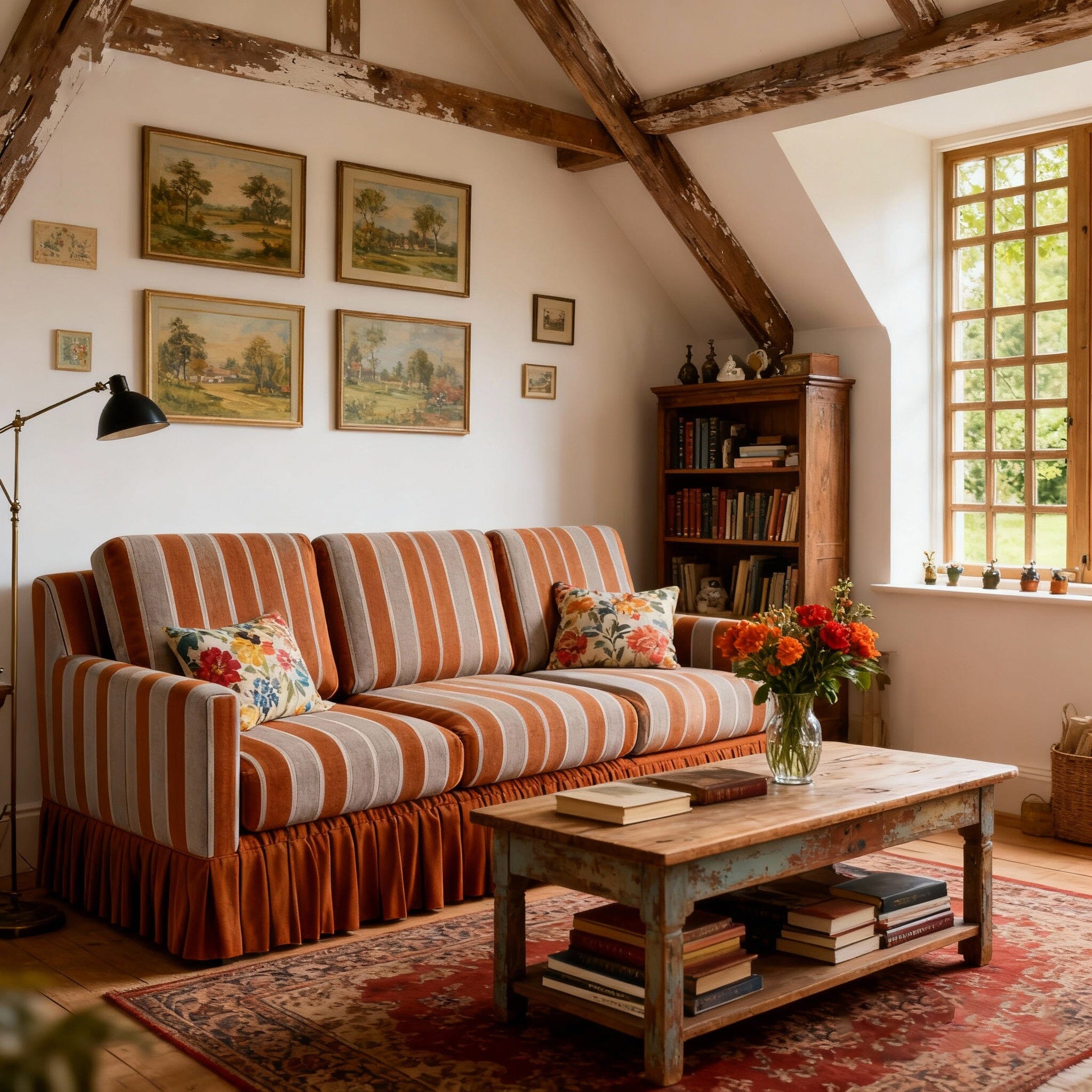 #Colour_Autumn Caramel Bar
Cottonfy Country Check Sofa with Removable Skirted Covers Living and Home Autumn Caramel Bar (pre-order) 