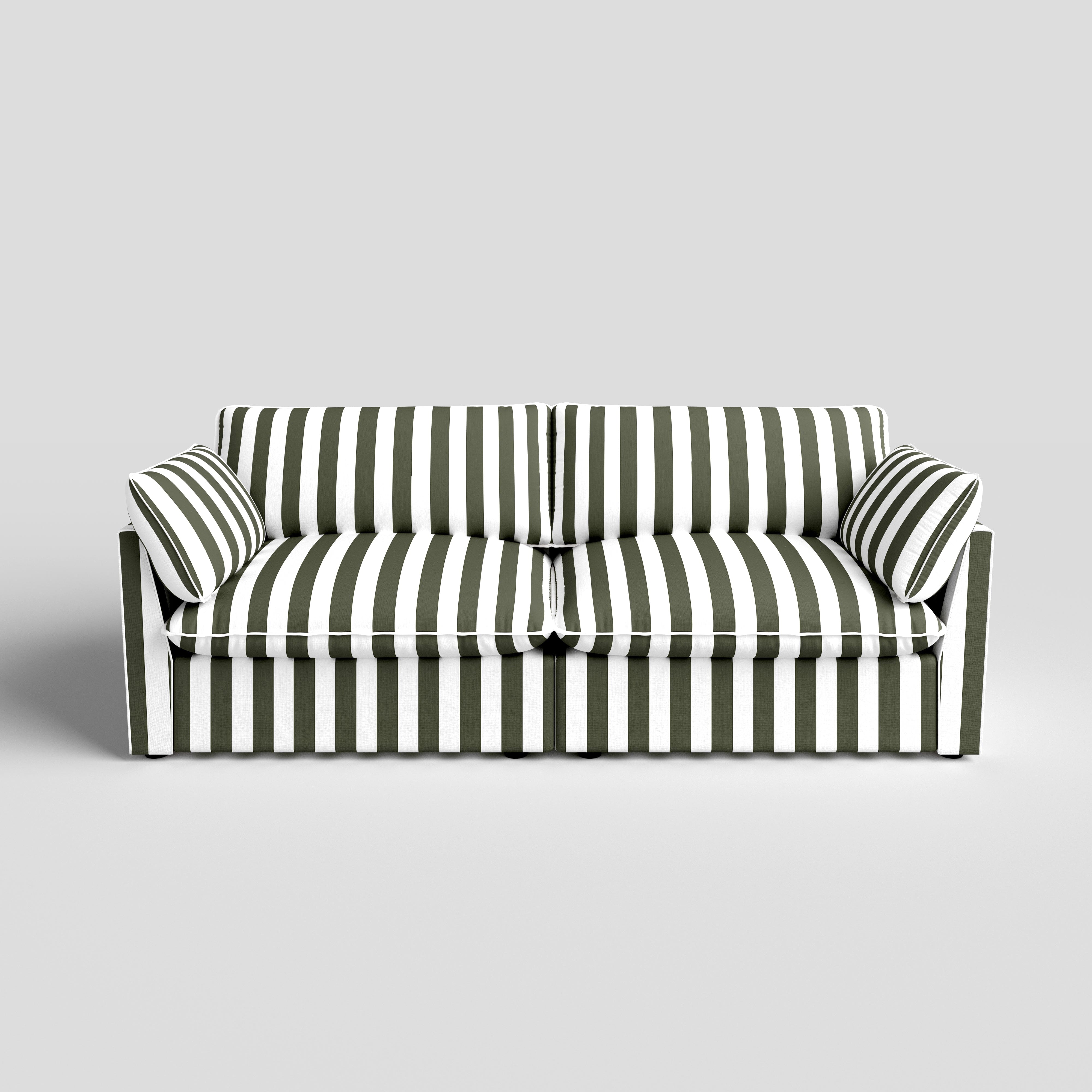 Cottonfy Retro Striped Fabric Handmade Sofa Cottonfy UK 
