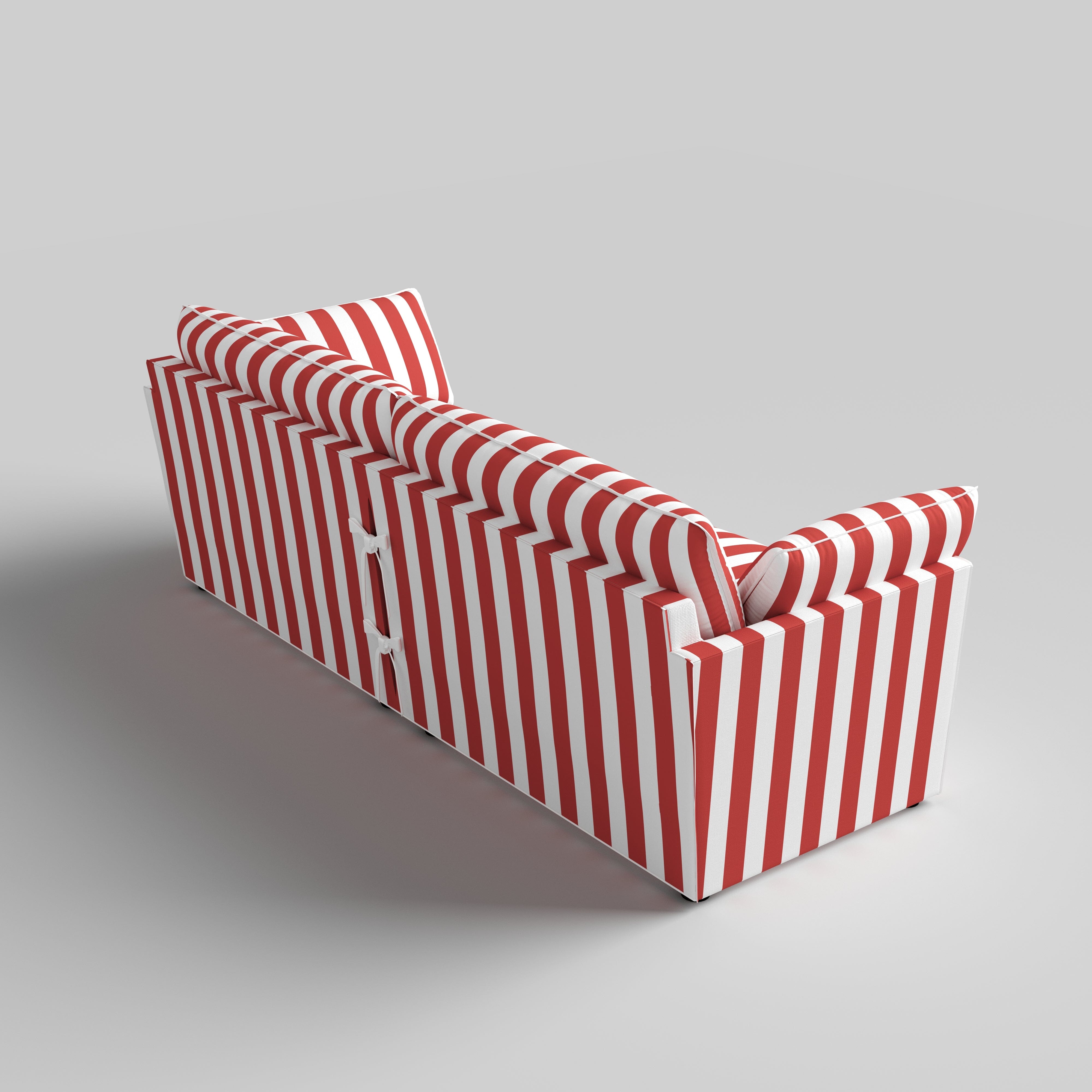Cottonfy Retro Striped Fabric Handmade Sofa Cottonfy UK 