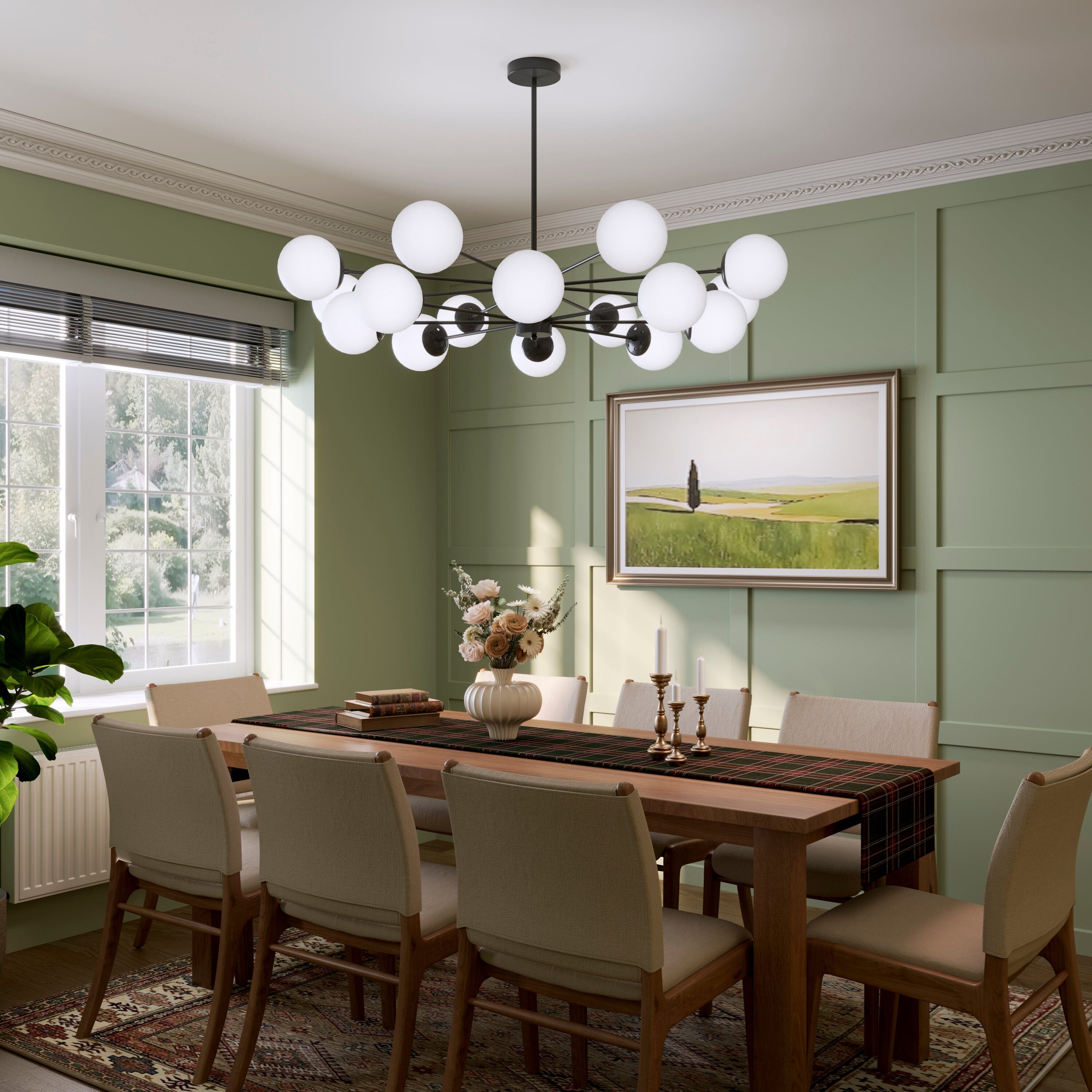 Lightsin Cumulus - Modern Metal Chandelier Tubular Design Chandelier with LED White Shade Lightsin UK 