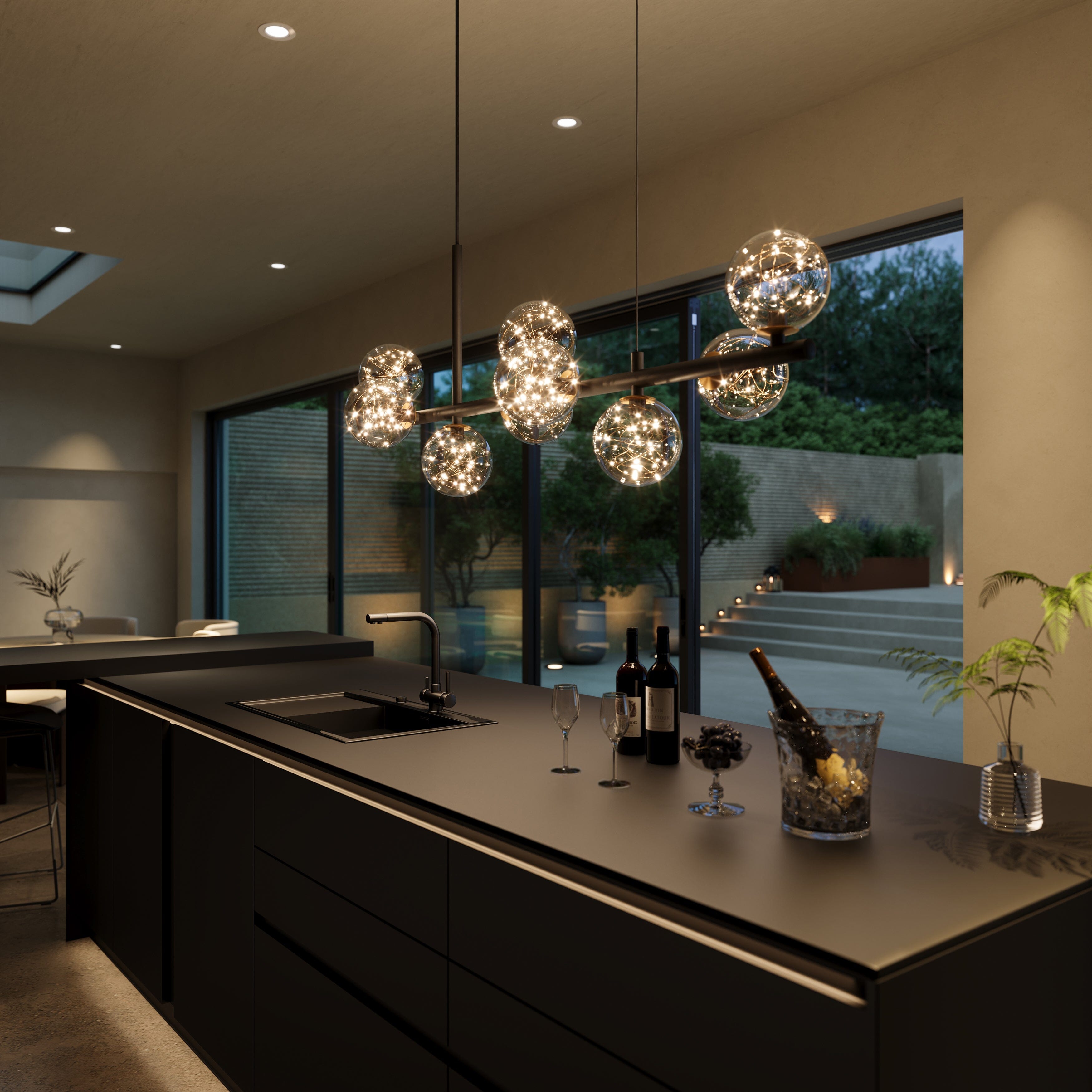 Lightsin Cumulus - Modern Metal Chandelier with LED Starry Sky Effect Lightsin UK 