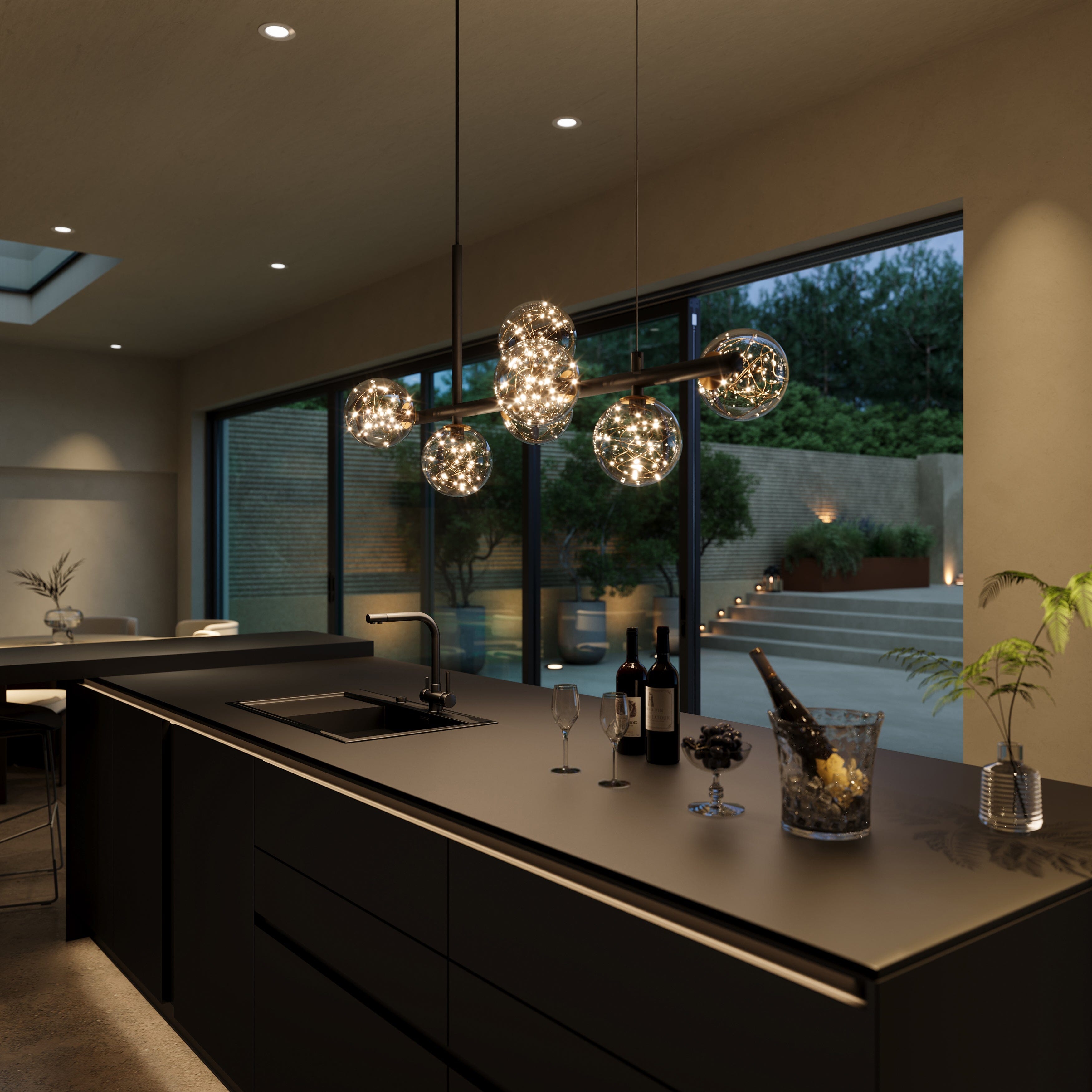 Lightsin Cumulus - Modern Metal Chandelier with LED Starry Sky Effect Lightsin UK 