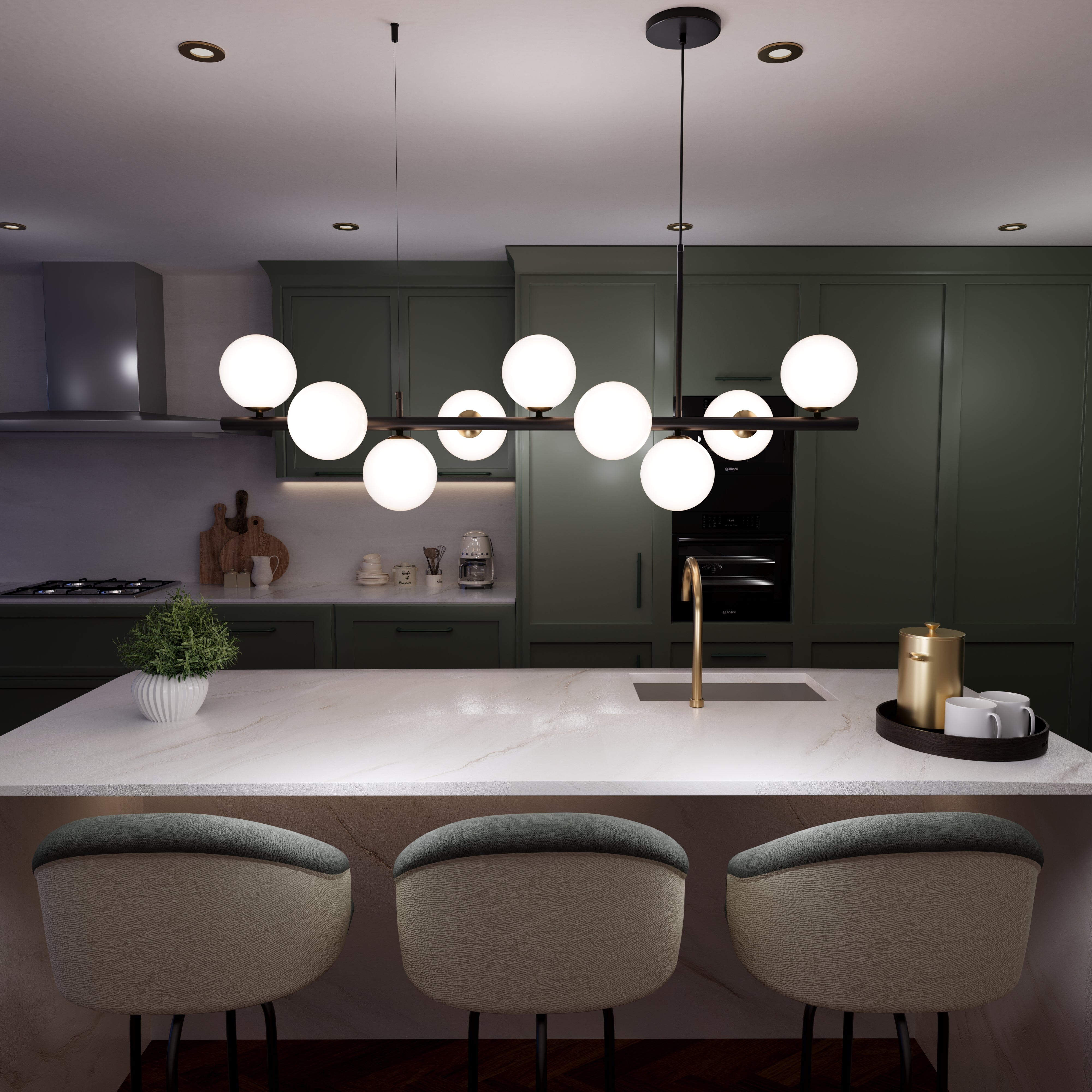Lightsin Cumulus - Modern Metal Chandelier with LED White Shade Lightsin UK 