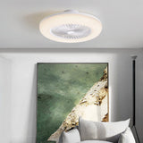 Dia 55cm 3-Wind Ceiling Fan with LED Light and Remote Control Ceiling Fans Living and Home White 