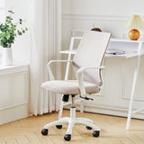 Khaki Fabric Swivel Chair Computer Ergonomic Office Chair Home Office Chairs Living and Home 