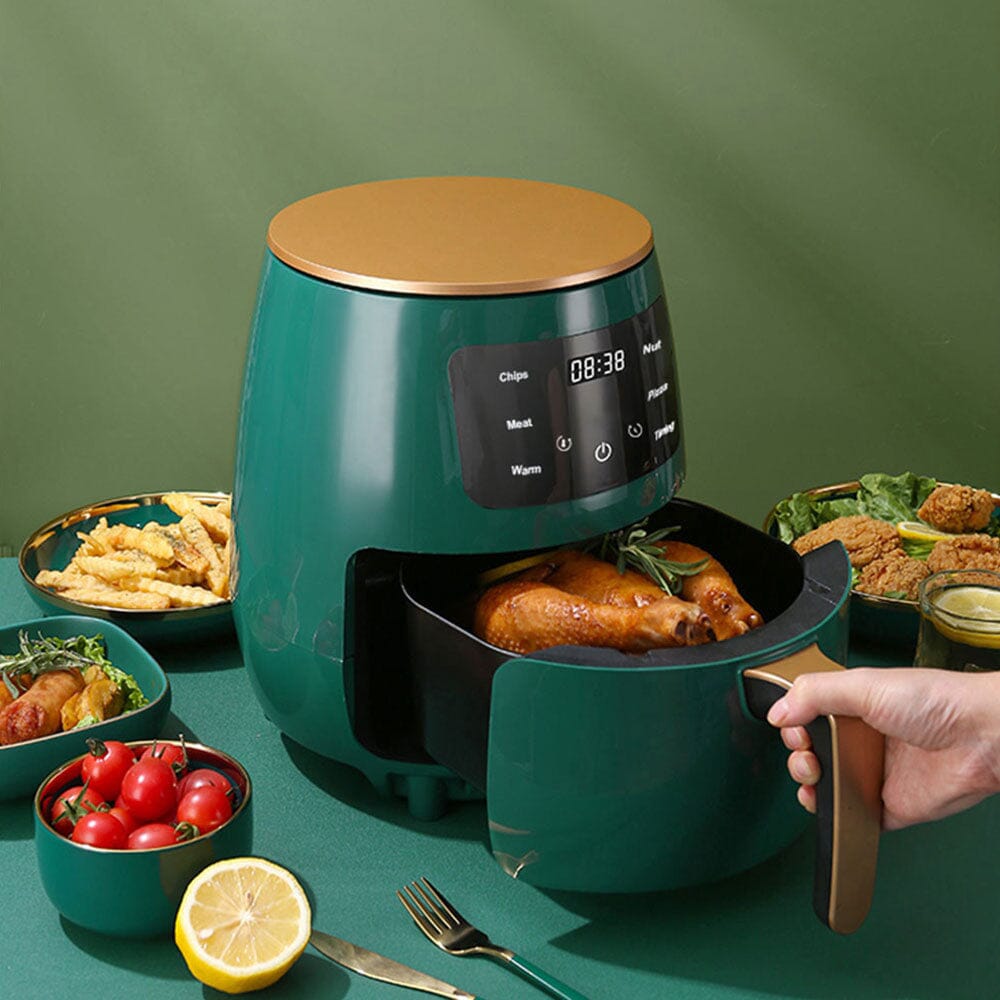 4 litre Air Fryer with Non-stick Basket and Digital Screen Control Air Fryers Living and Home Green 