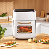 11L Large Kitchen Air Fryer with Visible Front Window Air Fryers Living and Home White 