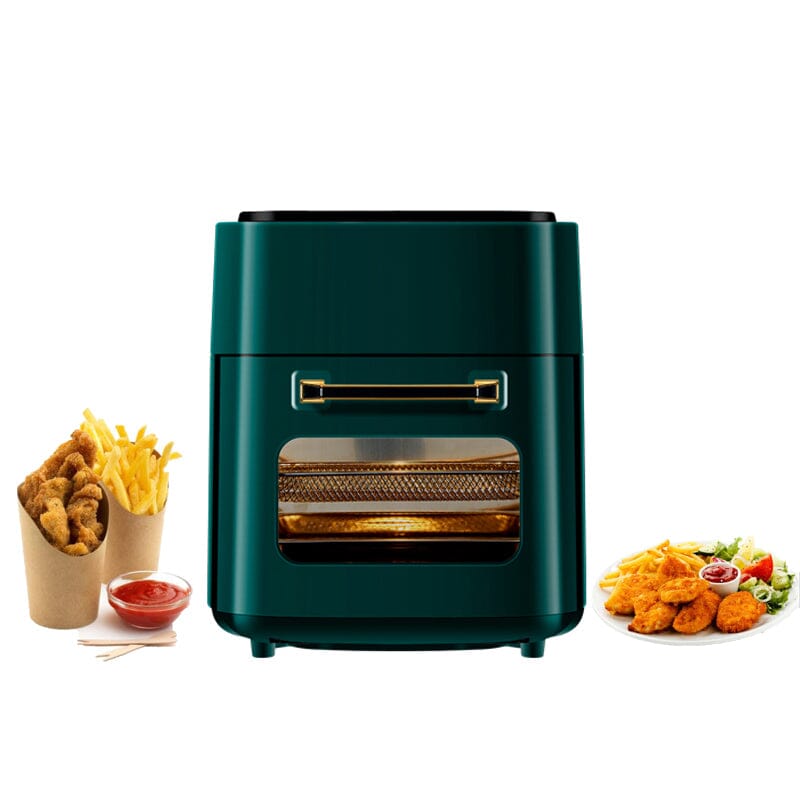 11L Large Green 360° Heat Rotation Digital Air Fryer Oven Kitchen Air Fryers Living and Home 