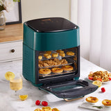 11L Large Green 360° Heat Rotation Digital Air Fryer Oven Kitchen Air Fryers Living and Home 