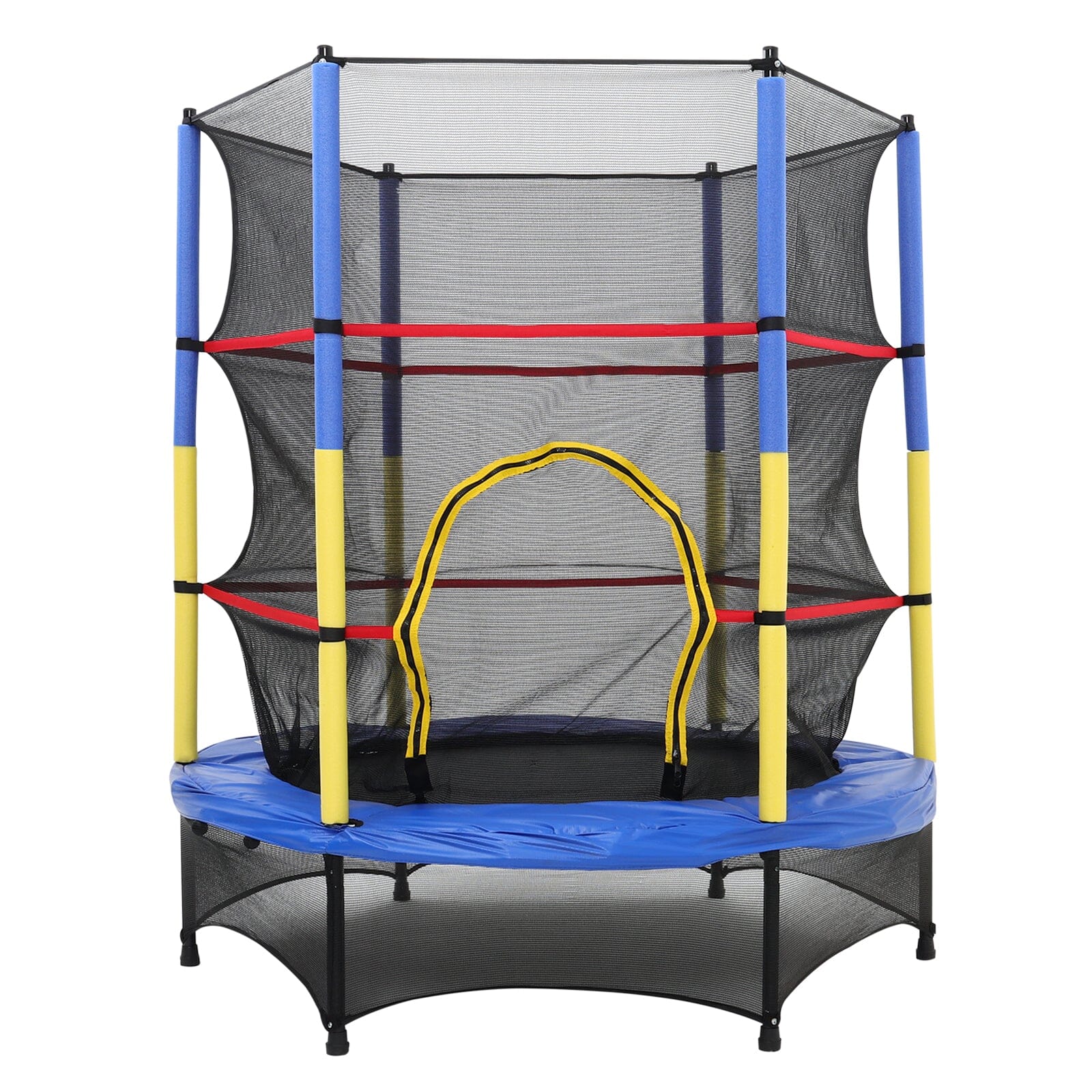 4.5FT Kids Mini Trampoline with Safety Enclosure Trampolines Living and Home 