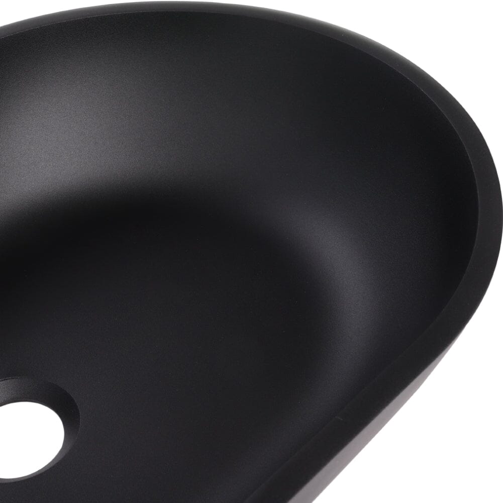 Oval Black Ceramic Vessel Bathroom Sink Drain Set Living and Home 