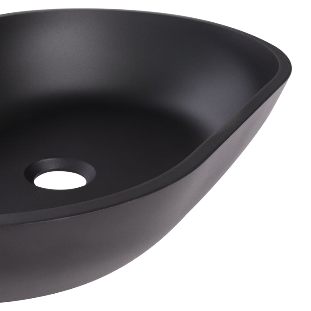 Oval Black Ceramic Vessel Bathroom Sink Drain Set Living and Home 