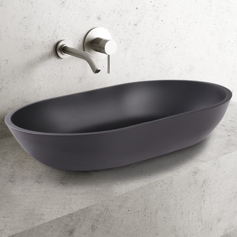 Oval Black Ceramic Vessel Bathroom Sink Drain Set Living and Home 