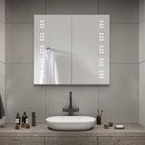 Frameless Double Door LED Bathroom Mirror Cabinet Bathroom Mirror Cabinets Living and Home 