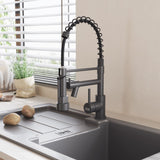 Stainless Steel Kitchen Faucet with Pull Down Spring Spout and Pot Filler Kitchen Taps Living and Home Grey 