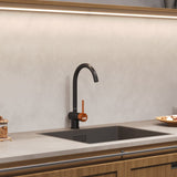 Black High Quality Single Handle Kitchen Bar Faucet Kitchen Taps Living and Home 