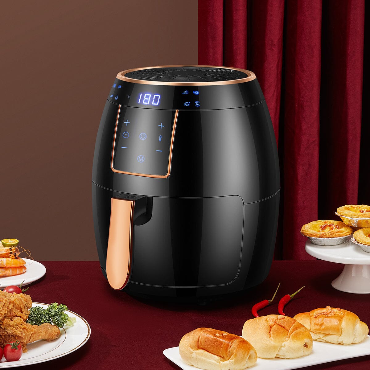 Large 5.5L Digital Touchscreen Air Fryer Kitchen Appliances Living and Home 