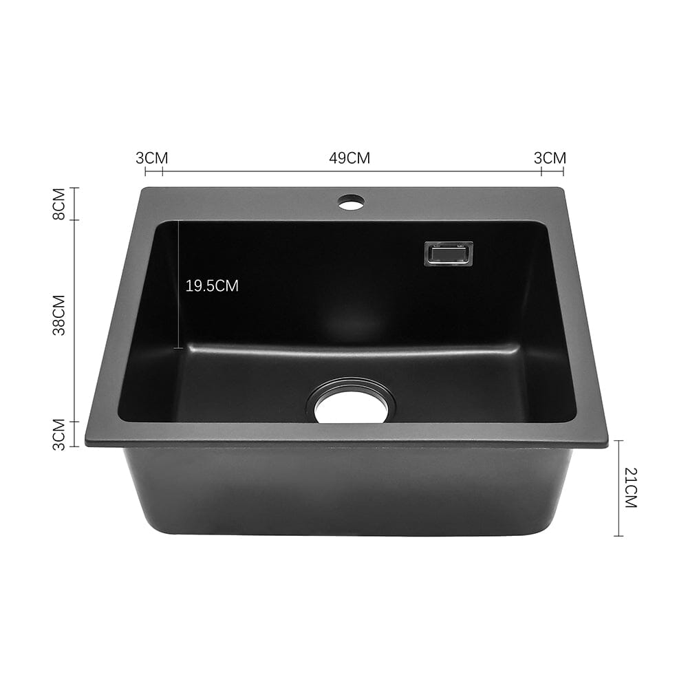 Quartz Undermount Kitchen Sink Single Bowl Kitchen Sinks Living and Home 