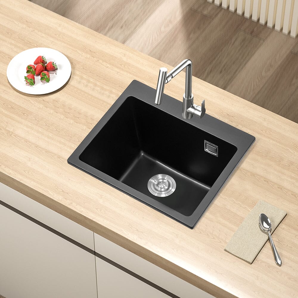 Quartz Undermount Kitchen Sink Single Bowl Kitchen Sinks Living and Home 