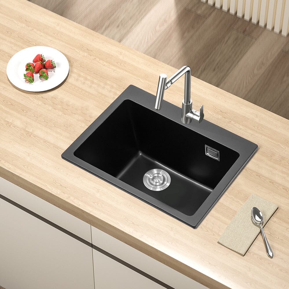 Quartz Undermount Kitchen Sink Single Bowl Living and Home 