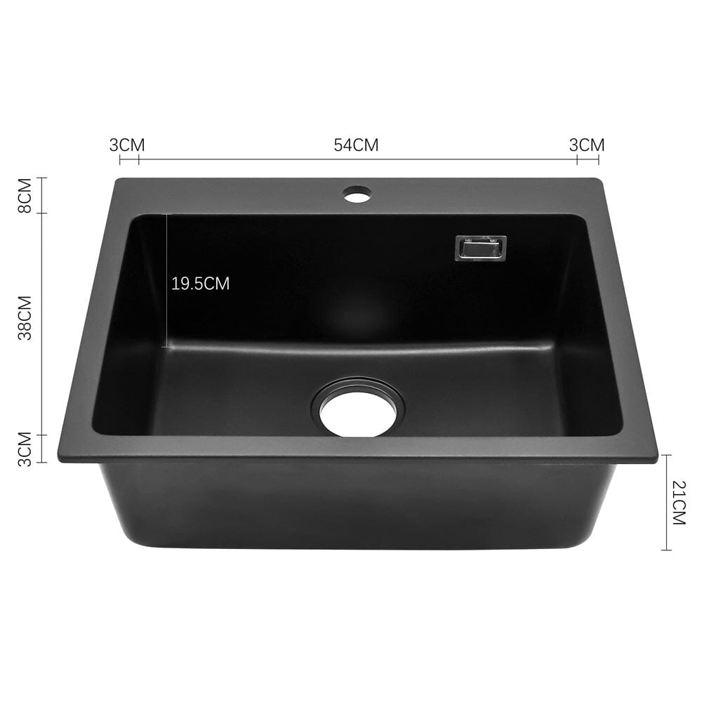 Quartz Undermount Kitchen Sink Single Bowl Living and Home 