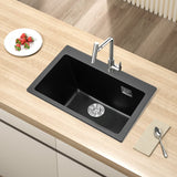 Quartz Undermount Kitchen Sink Single Bowl Kitchen Sinks Living and Home 