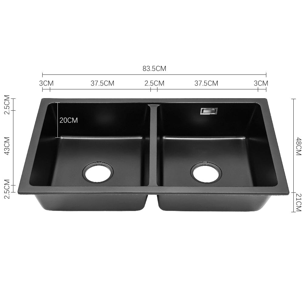 Quartz Double Bowl Undermount Kitchen Sink Living and Home 