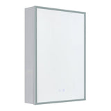 Surface Mount Frameless Single Door LED Mirror Cabinet Bathroom Mirror Cabinets Living and Home 