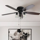 52-inch Low Profile Ceiling Fan Light with Remote Ceiling Fans Living and Home 