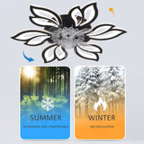 65cm Dia. Modern Flower Shape Ceiling Fan with Light Ceiling Fans Living and Home 