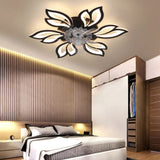 65cm Dia. Modern Flower Shape Ceiling Fan with Light Ceiling Fans Living and Home 