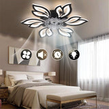 65cm Dia. Modern Flower Shape Ceiling Fan with Light Ceiling Fans Living and Home 