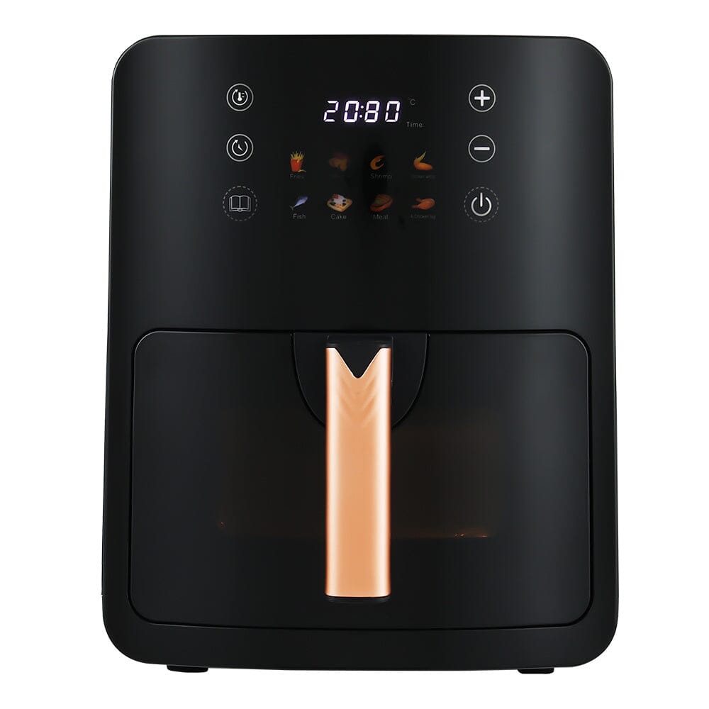 5L Blue and Black Digital Air Fryer with Visual Window Air Fryers Living and Home 