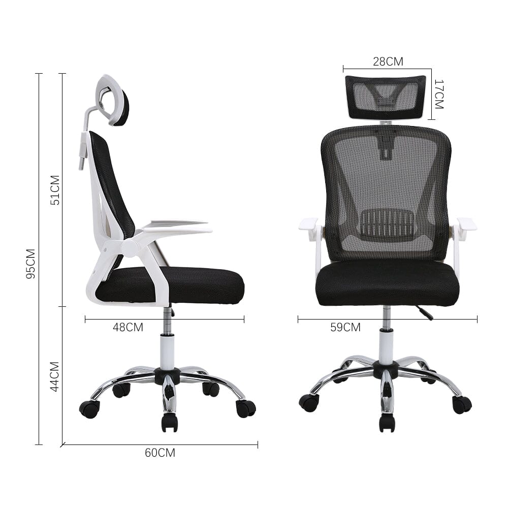 Executive High-Back Ergonomic Office Chair with Adjustable Headrest Living and Home 