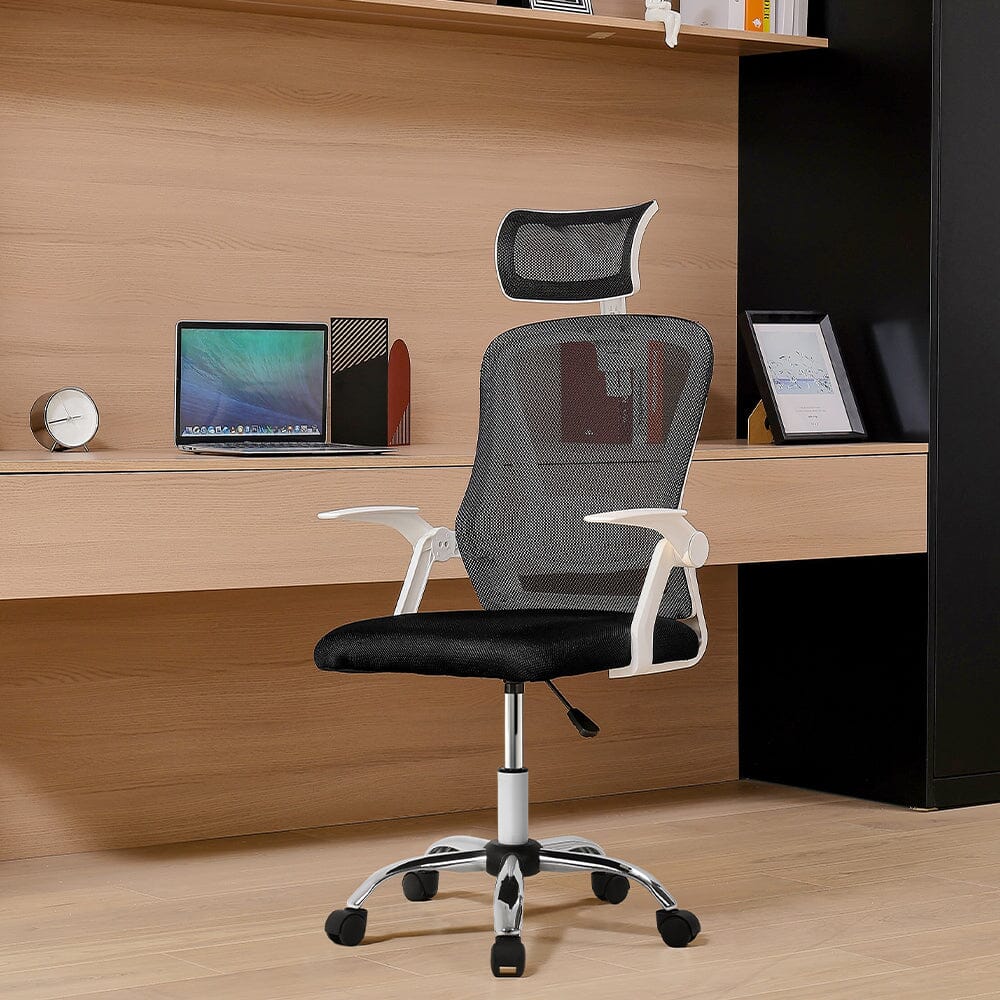 Executive High-Back Ergonomic Office Chair with Adjustable Headrest Living and Home 