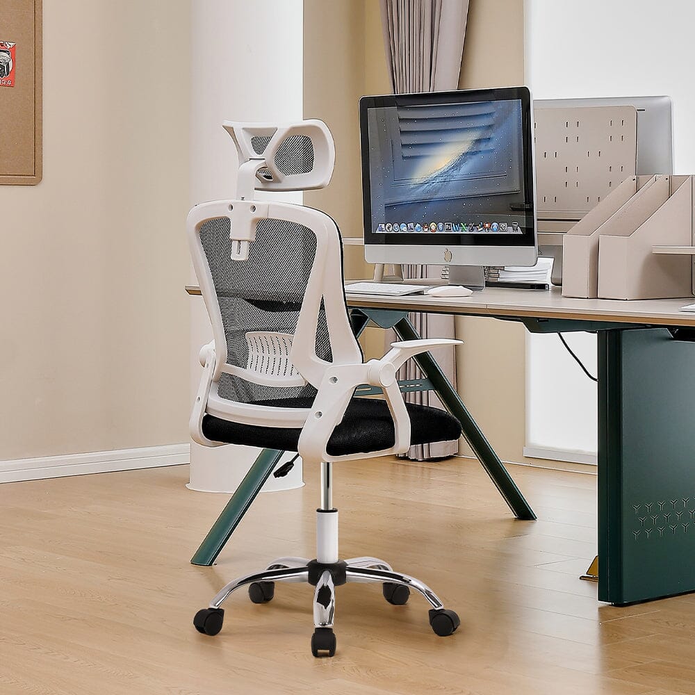 Executive High-Back Ergonomic Office Chair with Adjustable Headrest Living and Home 