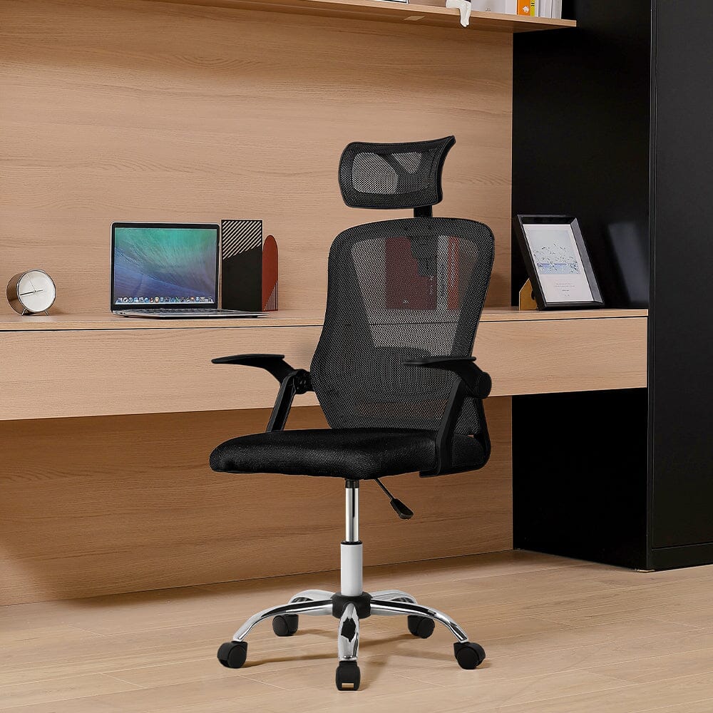 Executive High-Back Ergonomic Office Chair with Adjustable Headrest Living and Home 