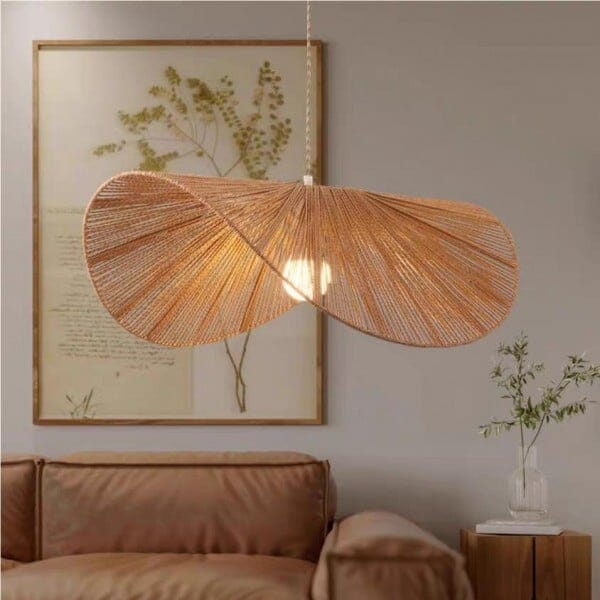 Lightsin Vintage Simple Creative Handwoven Hemp Rope Pendant Light Fixture Lightsin UK 